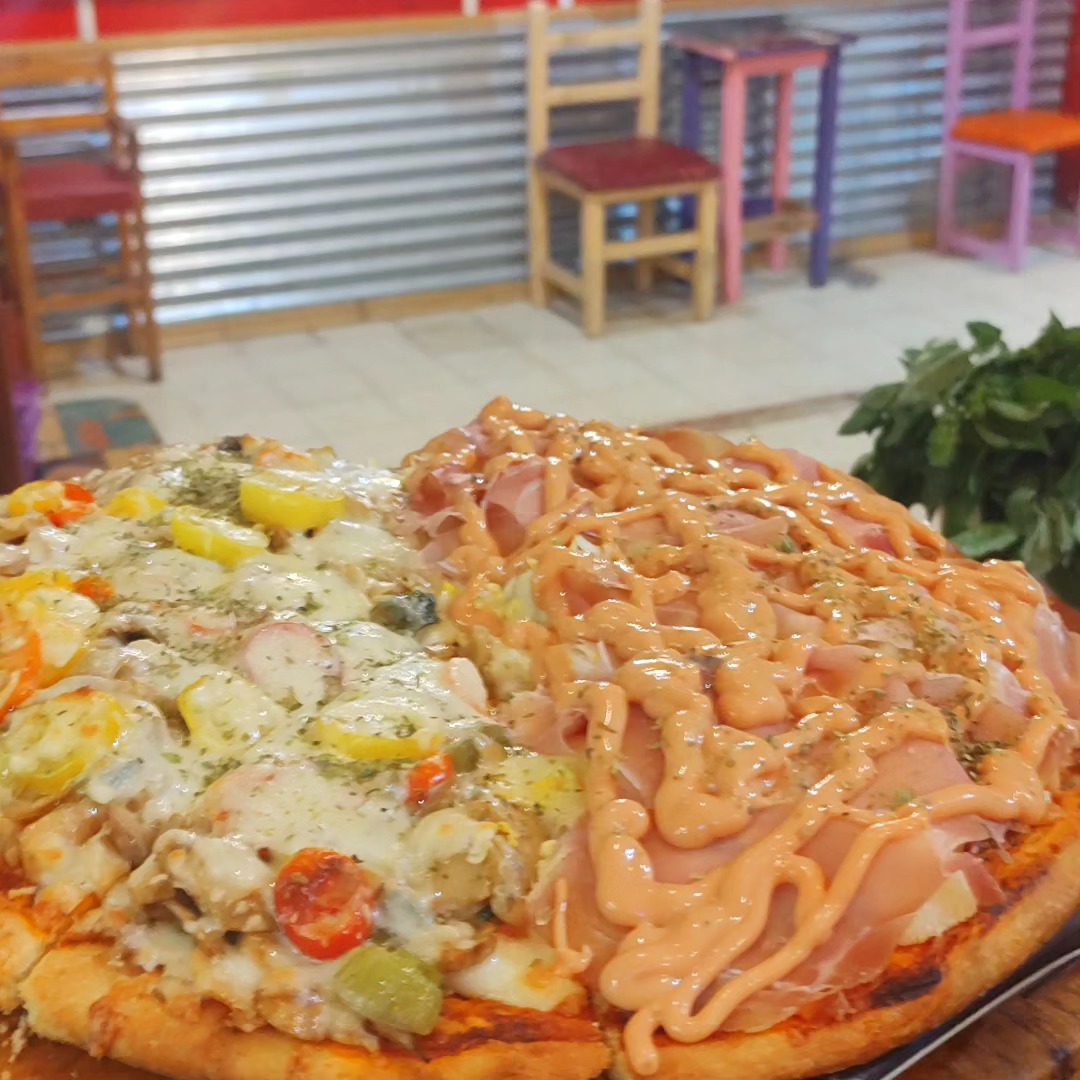 Half and half pizza